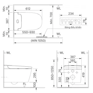Ảnh 5 của Bồn cầu điện tử AC-821VN