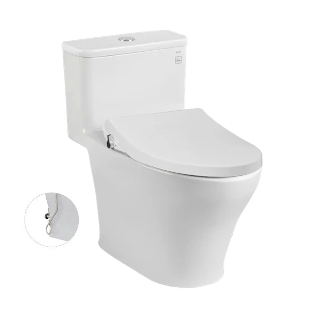 Bàn cầu 1 khối MS857DE4 kèm nắp rửa cơ ECOWASHER