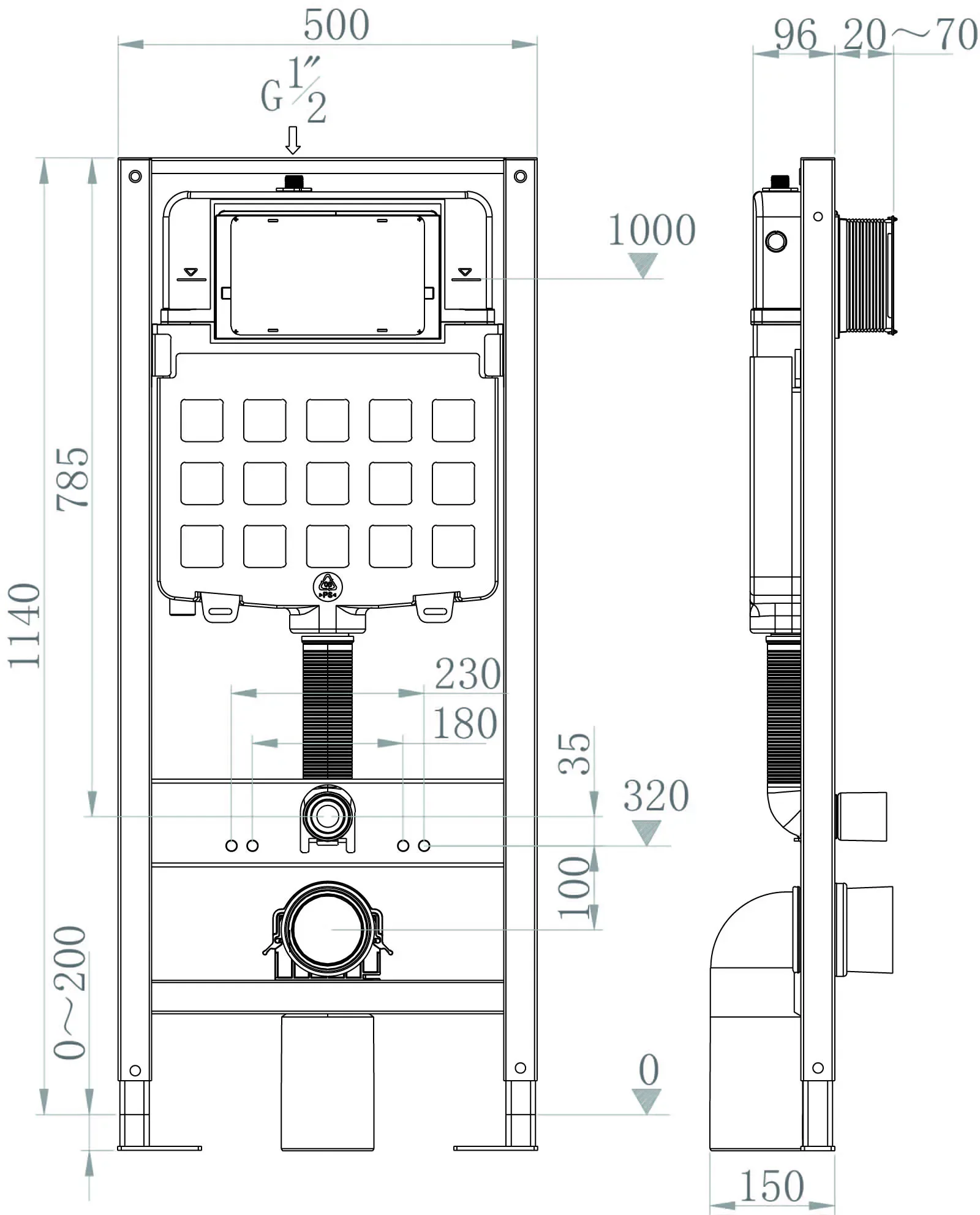 Bàn cầu treo tường V902