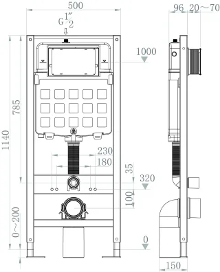 Ảnh 2 của Bàn cầu treo tường V902