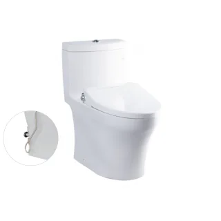 Ảnh 1 của Bàn cầu một khối MS889DRE2 nắp đóng êm kèm vòi rửa nước lạnh TCW07S