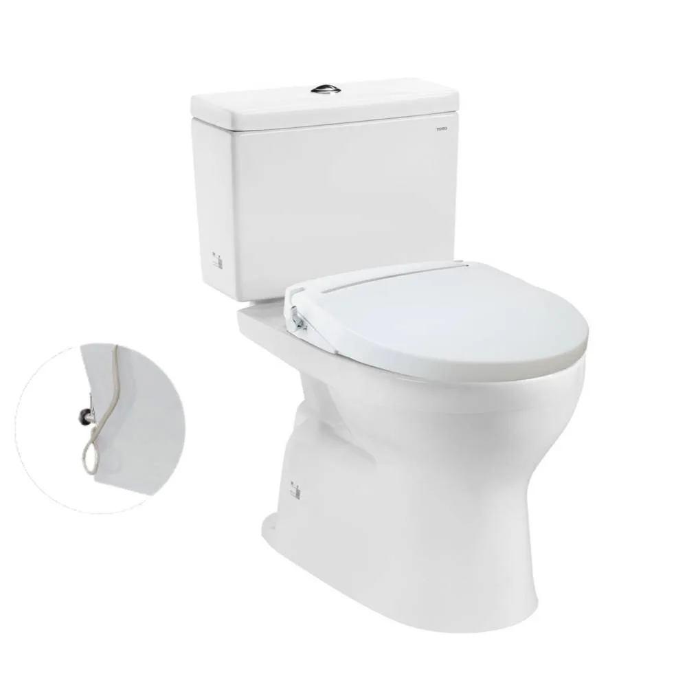 Bàn cầu hai khối CS302DE2 kèm nắp rửa ECOWASHER TCW07S