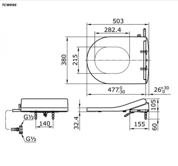 Nắp rửa cơ ECOWASHER TCW09S