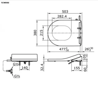 Ảnh 2 của Nắp rửa cơ ECOWASHER TCW09S