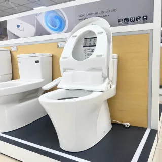 Ảnh 3 của Bồn cầu 2 khối kết hợp nắp rửa điện tử AC-514A+CW-H17VN