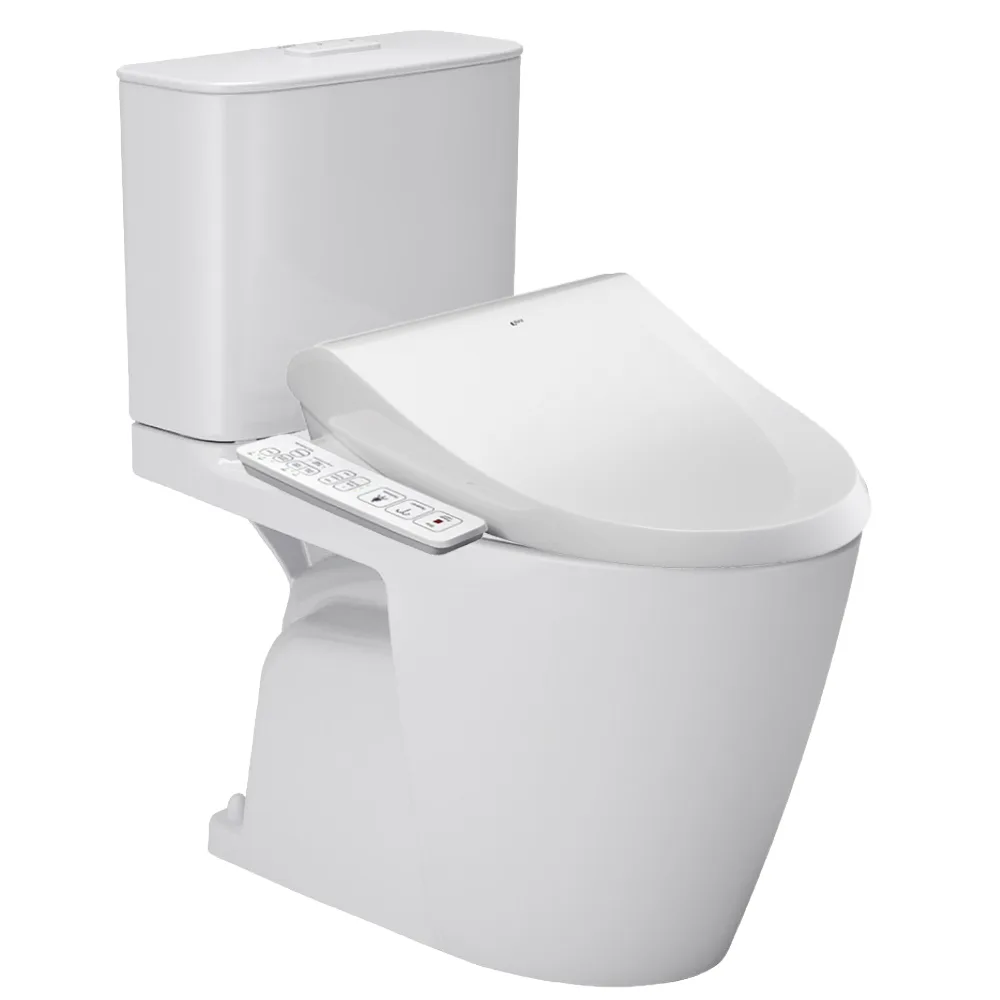 Bồn cầu 2 khối kết hợp nắp rửa điện tử AC-602+CW-H18VN