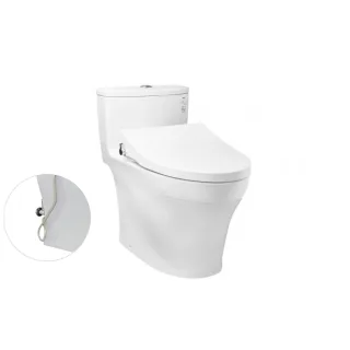 Ảnh 1 của Bàn cầu một khối MS885DE4, nắp đóng êm kèm vòi rửa nước lạnh TCW1211A