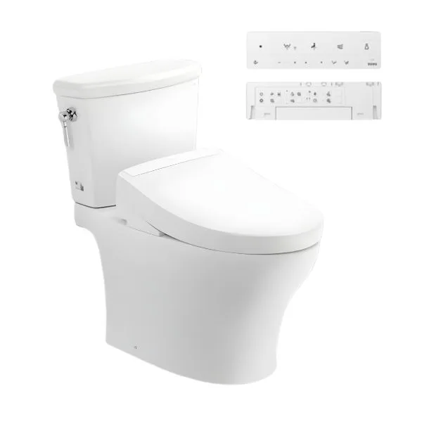 Bàn cầu hai khối CS986CGW25 kèm nắp rửa điện tử WASHLET dòng S5 – TCF34461GAA