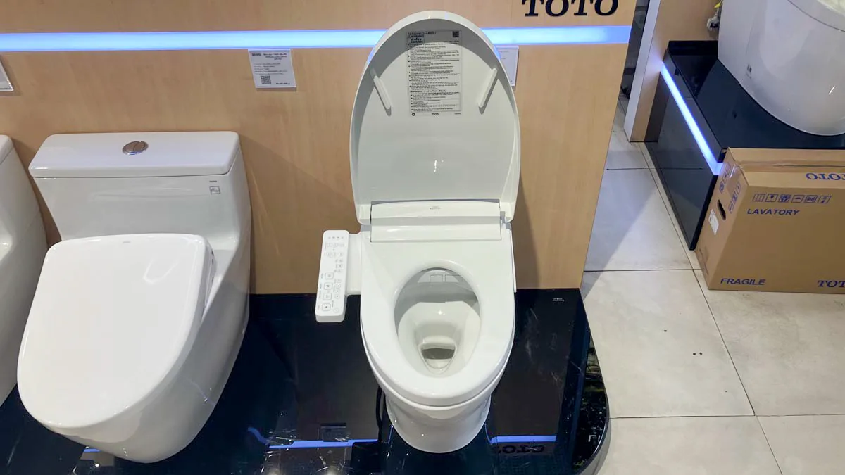 Bàn cầu 1 khối MS625DE4 kèm nắp rửa cơ ECOWASHER TCW1211A