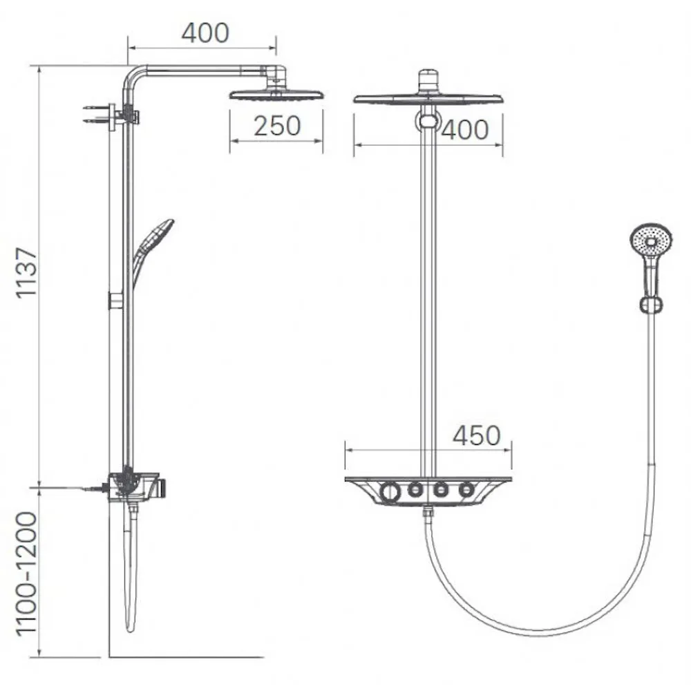 Sen cây nhiệt độ kết hợp tay sen Aqua Spa BFV-655T-SPA