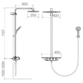 Ảnh 2 của Sen cây nhiệt độ kết hợp tay sen Aqua Spa BFV-655T-SPA