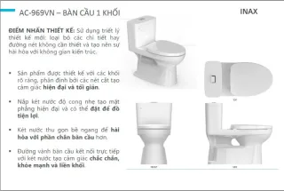 Ảnh 4 của Bồn cầu 1 khối AC-969VN