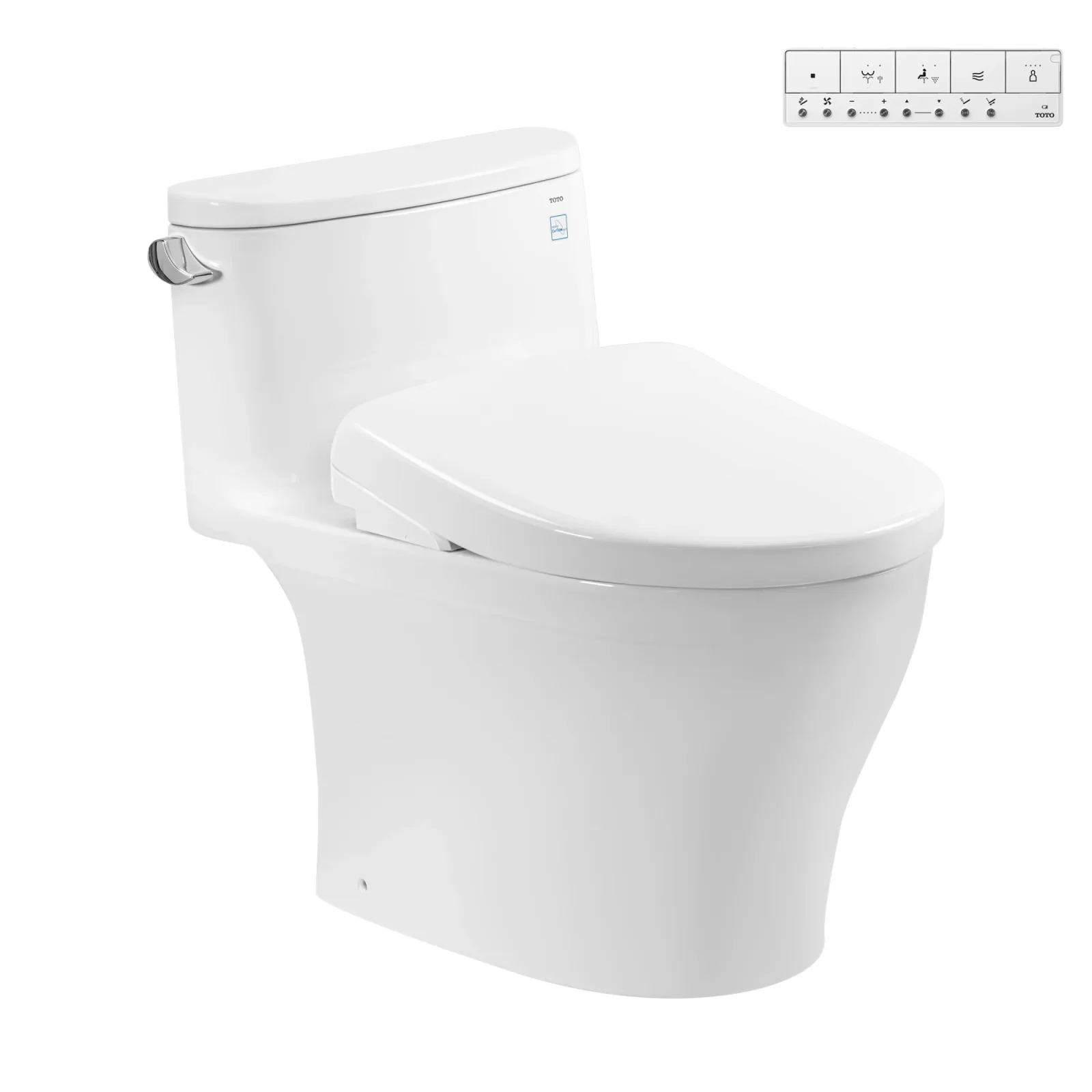 Bàn cầu 1 khối MS887CRW23 kèm nắp rửa điện tử WASHLET dòng S7 – TCF47360GAA