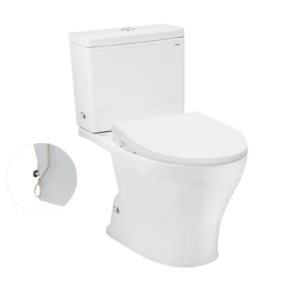 Bàn cầu 2 khối CS326DE4 kèm nắp rửa cơ ECOWASHER TCW1211A
